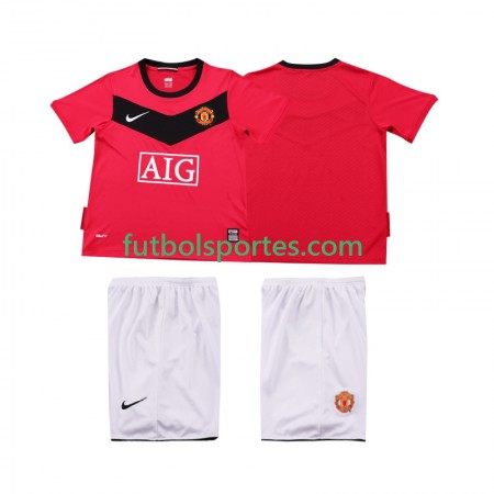 Camiseta Manchester United 2009 2010 Retro Niño Primera Equipación